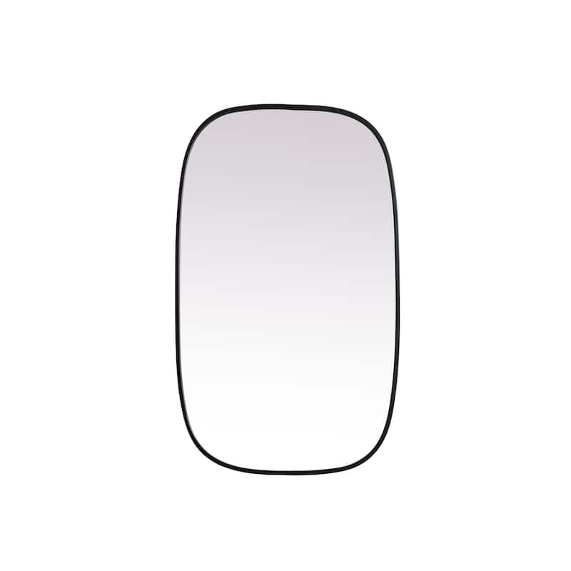 Elegant Lighting MR2B2440 Brynn 24" W x 40" H Modern Oval Bathroom - Black