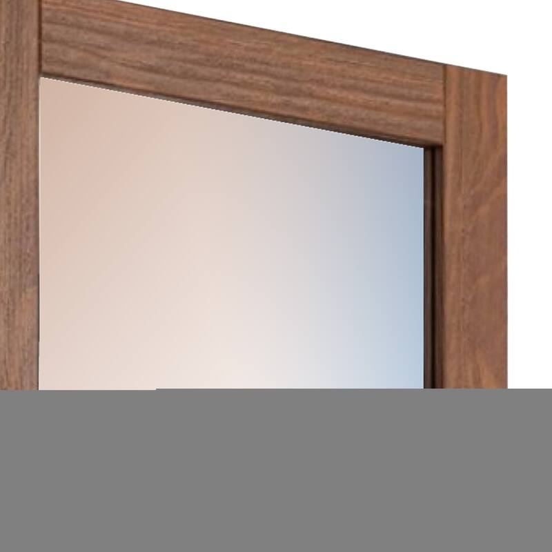 Stav Dresser Mirror, Rectangular Frame, Mahogany Brazilian Pine Wood - Mahogany Brown