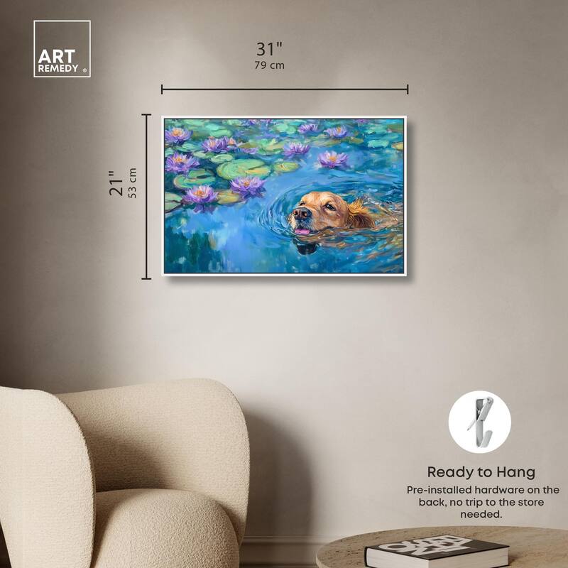 Watery Wag II Canvas by Art Remedy