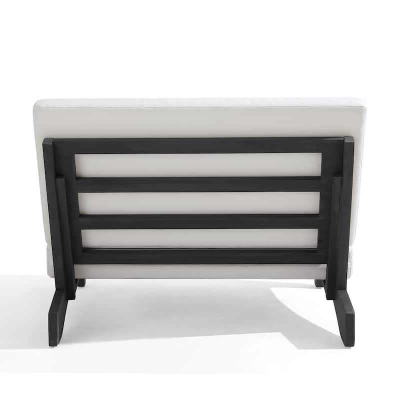 Outdoor Furniture Teak Wood Armless Loveseat Sofa With Cushion