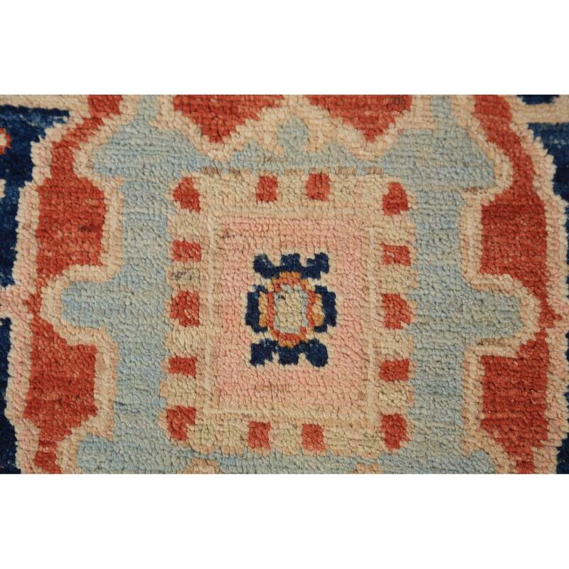 Orange Vegetable Dye Heriz Serapi Rug Hand-Knotted Wool Carpet - 3'1"x 4'10"