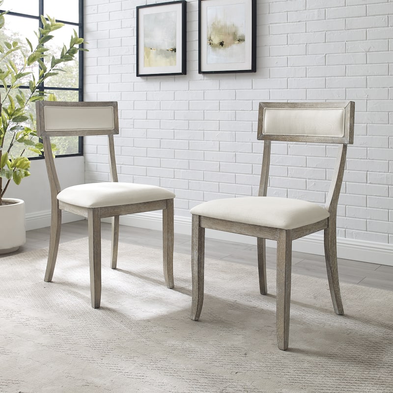 Crosley Alessia Greek Design Curved Dining Chairs (Set of 2) - 19.13 "W x 22 "D x 35.5 "H