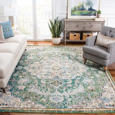 SAFAVIEH Madison Sabire Boho Medallion Distressed Rug
