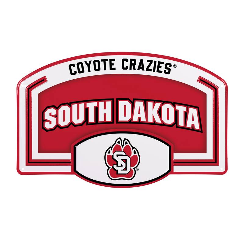 University of South Dakota Embossed Steel Wall Sign, 11" x 17"