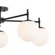 preview thumbnail 9 of 12, VAXCEL Armitage 5-Light 32 in. Wide Mid-Century Modern Globe Semi Flush Mount Ceiling Lighting Fixture. LED Compatible