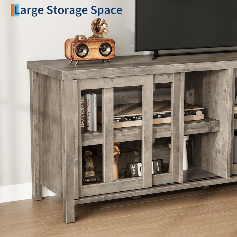 Mid Century Modern Media TV Console Table, TV Stand with Storage Cabinet - N/A