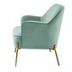 preview thumbnail 17 of 117, Barbara 43" Contemporary Velvet Loveseat Sofa with Goldtone Metal Legs by HULALA HOME
