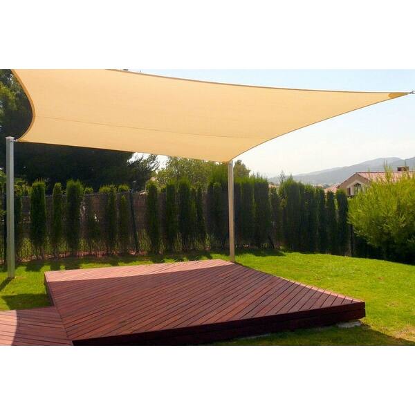 Shop 10x13 Ft Rectangle Sun Shade Sail Uv Block Canopy For Patio
