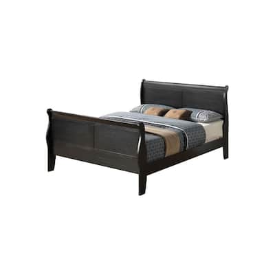 Black Full Bed with Durable Transitional Frame, Sleek Finish and Stylish Design for Comfortable Modern Bedrooms