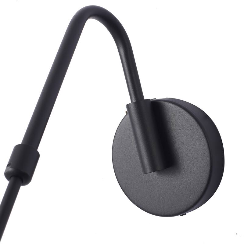 Transitional 1-Light Black And Brass LED Wall Sconce