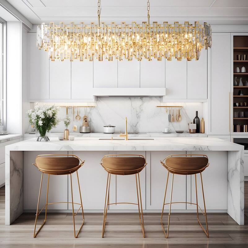 KAYLA 24in Chandelier 10-Light Crystal Chandelier