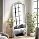 preview thumbnail 26 of 66, Arched Full-Length Solid Wood Carving Floor Mirror