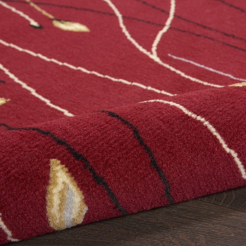 Power Loomed Floral Area Rug - 144' X '27' X '0.5