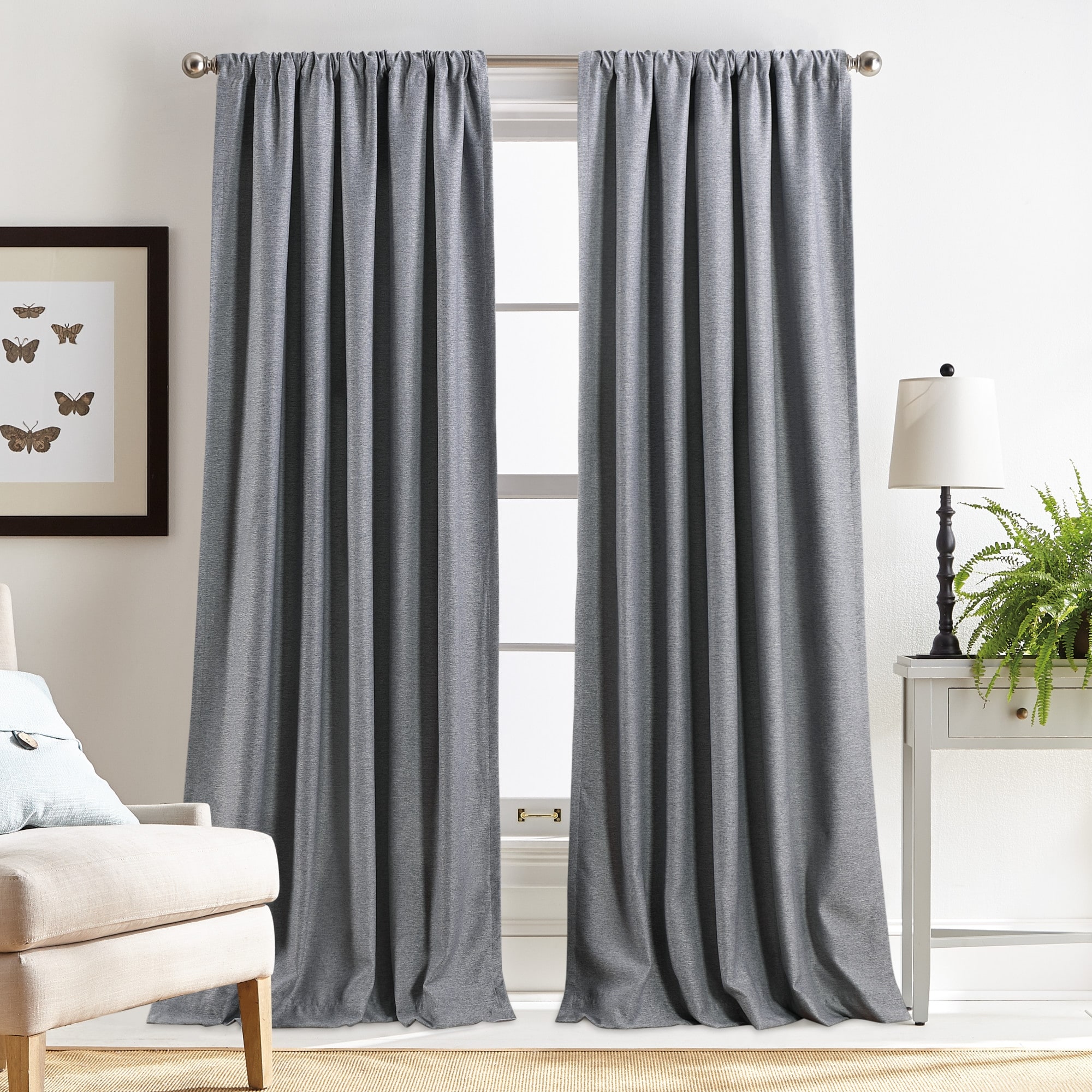 Martha Stewart Clarkson Room Darkening Lined Rod Pocket Panel Pair