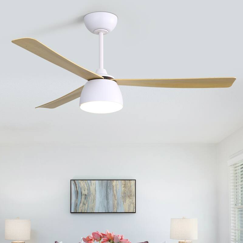 Sofucor 46 Inch Ceiling Fans with Light,Small Indoor/Outdoor,Remote Control,3 ABS Blades