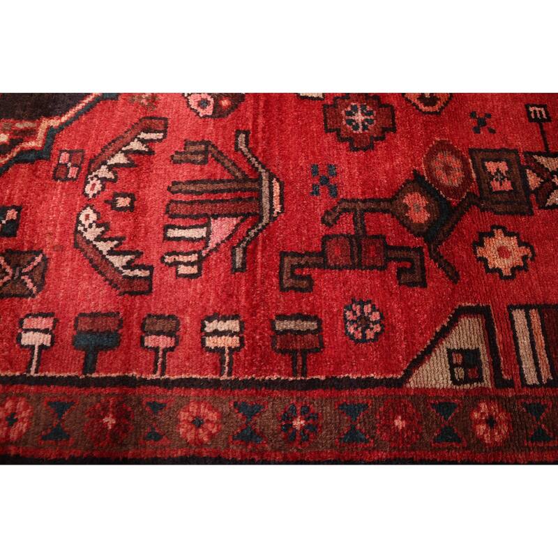 ECARPETGALLERY Hand-knotted Andelz Red Wool Rug - 4'8 x 8'10