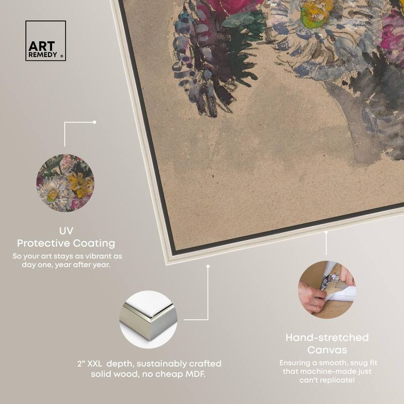 Basket of Flowers Canvas by Art Remedy