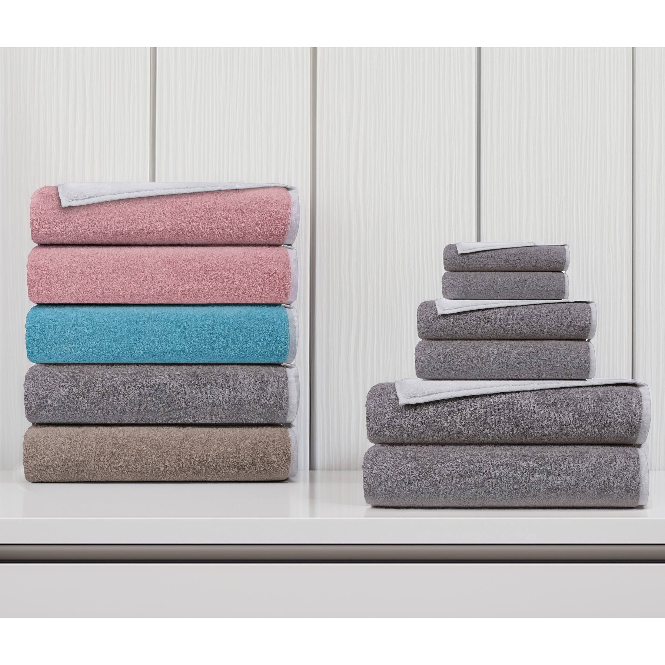 Double Face 4 pcs Turkish Wash Towels Set-image
