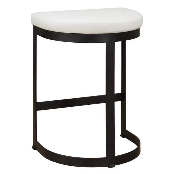 slide 2 of 8, Uttermost Ivanna White Counter Stool - 14.5"D x 18"W x 26"H
