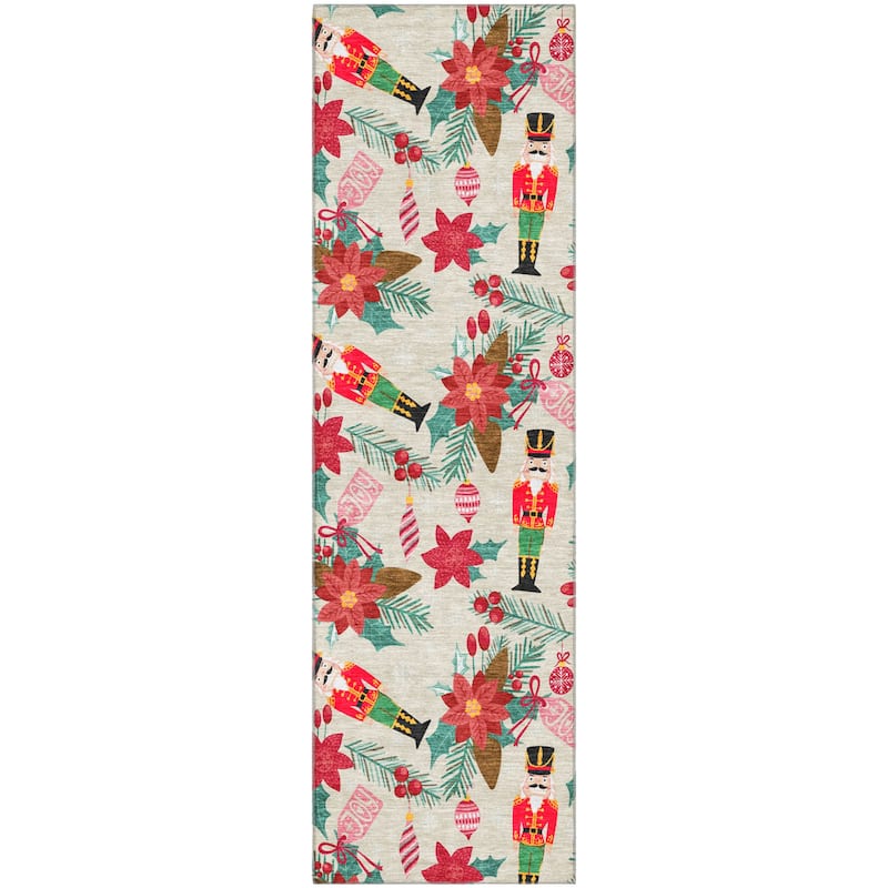 Premium Washable Super Soft Holiday Nutcracker Mayfield Rug