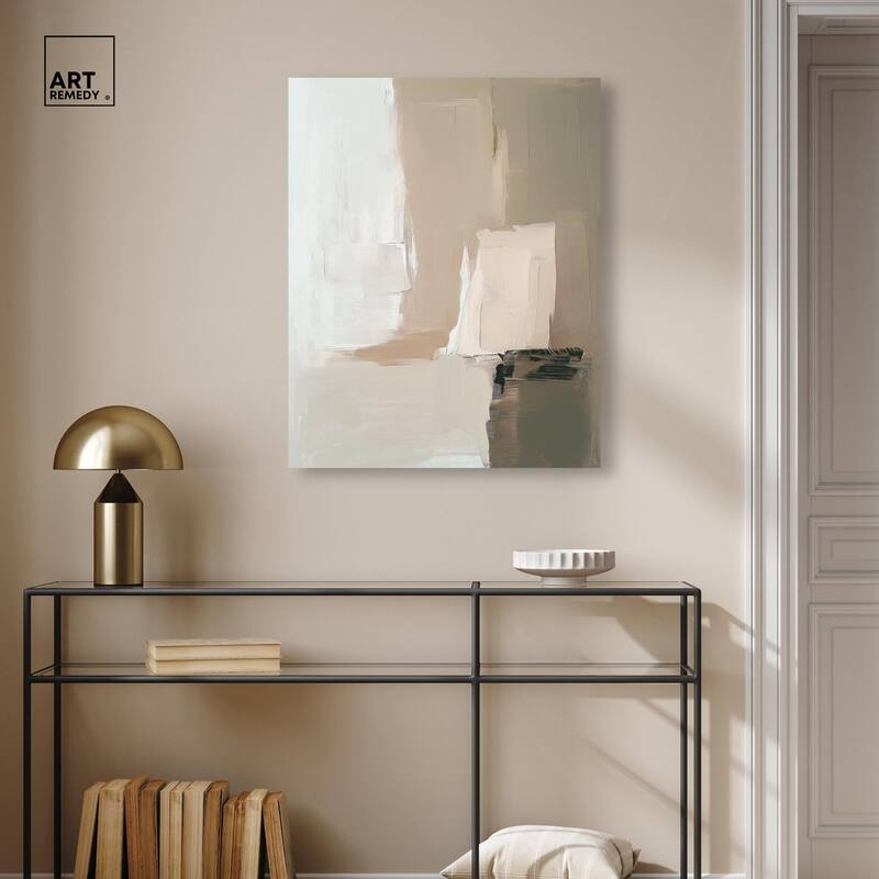 Pale Textured Silence II Canvas by Art Remedy, Gallery Wrapped