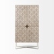 preview thumbnail 10 of 15, Excelsior I Light Brown Solid Wood w/ Gold Iron Base Sideboard