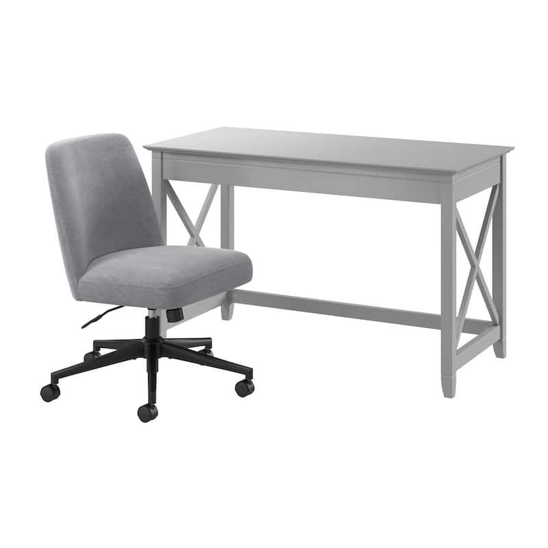 Bush Furniture Key West 48W x 24D Writing Desk and Chair Set