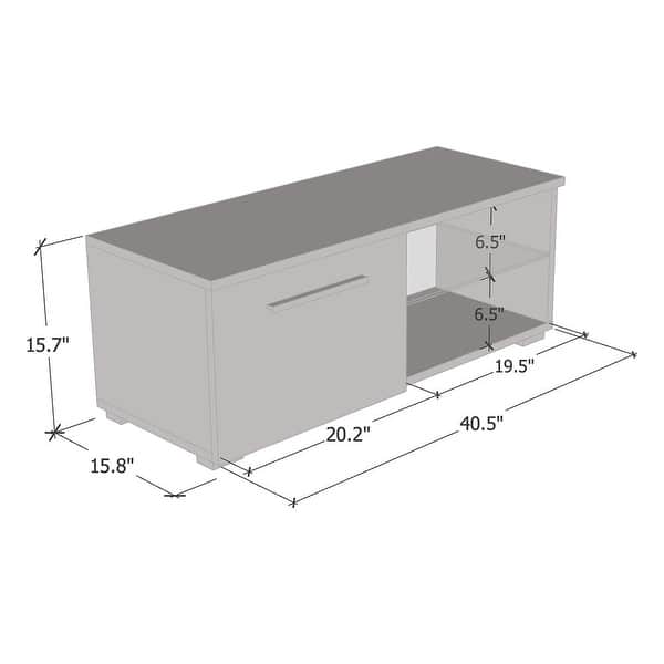 dimension image slide 2 of 4, Moon Matte Gloss TV Stand with 16 Color LED Lights