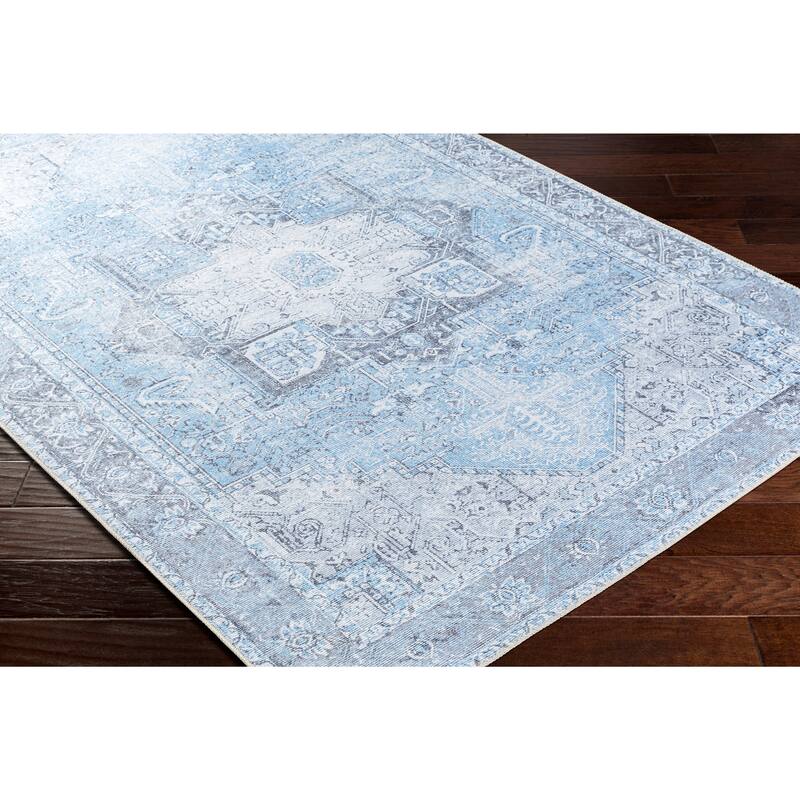 Livabliss Riya Vintage Medallion Machine Washable Area Rug