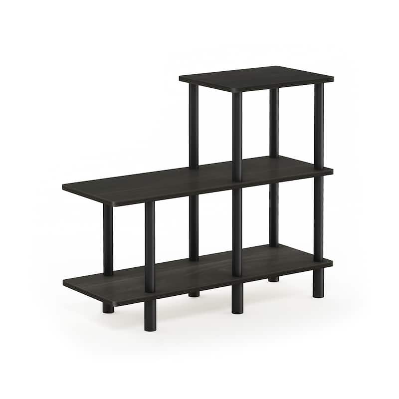3 Tiers Wood Household Shelving Unit in Espresso/Black (31.5 in. W x 27.83 in. H x 11.61 in. D) - 31.5
