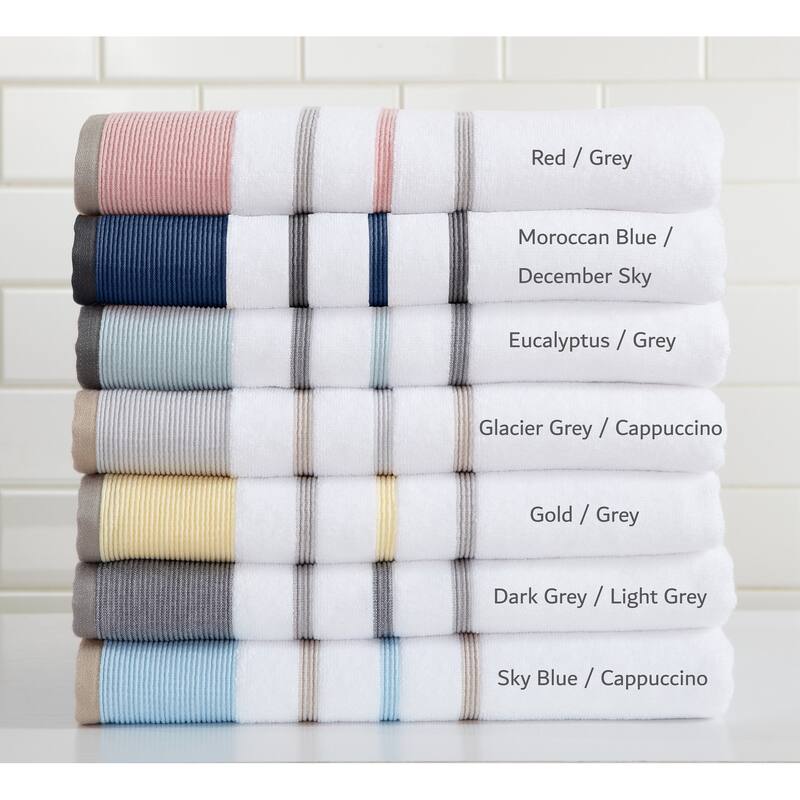 Luxurious Cotton Decorative Stripe Towel Set