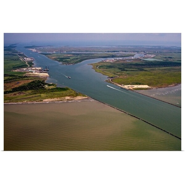 "The town of Cameron, Louisiana, USA, situated on the shore of the Gulf of Mexico" Poster Print