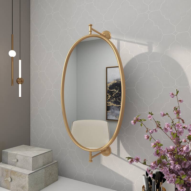 Black Wood Industrial Wall Mirror 29 x 15 x 7 - 15 x 7 x 29