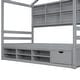 preview thumbnail 18 of 28, Twin House Bed with Roof Frame, Bedside-shelves, Under Bed Storage Unit