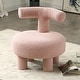 preview thumbnail 2 of 10, 24.4" Modern Fabric Chair Kids Chair for Living Room, Bedroom, Home Decorative - 24.4''×24.4''×25.6'' Pink