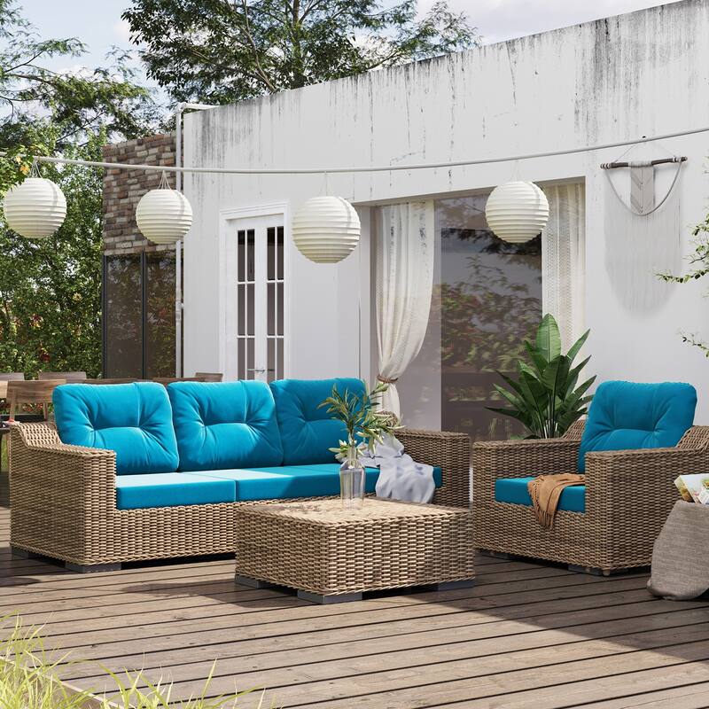 WINSOON 24x24 Inch Outdoor Deep Seat Cushion Set,Waterproof and Resistant