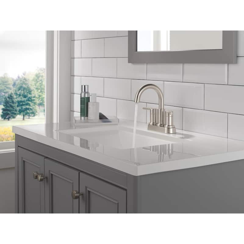Delta 25749LF Nicoli 1.2 GPM Centerset Bathroom Faucet with Push