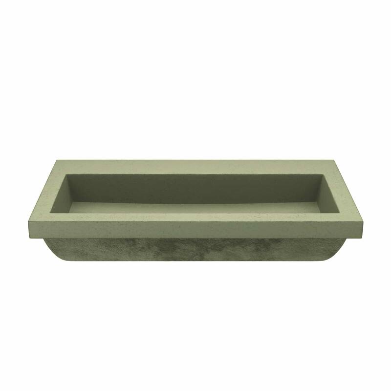 36" NativeStone Trough Drop-in Rectangular Bathroom Sink - 36" x 19" x 5"