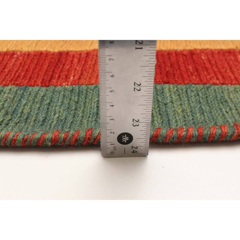 ECARPETGALLERY Flat-Weave Kashkuli Light Orange Wool Tapestry Kilim - 6'5 x 7'6
