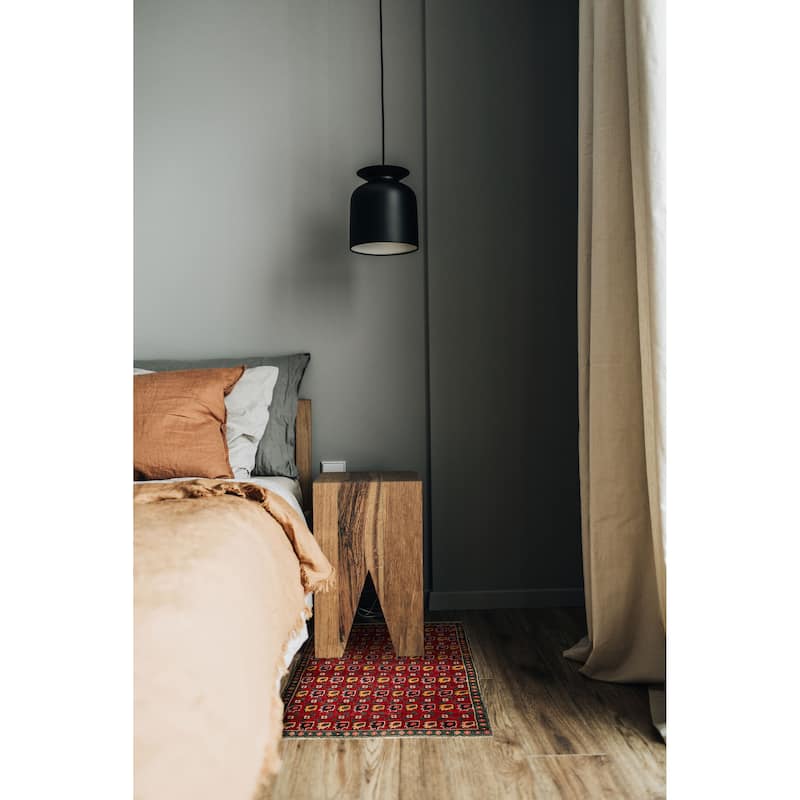 ECARPETGALLERY Hand-knotted Andelz Red Wool Rug - 3'0 x 4'8