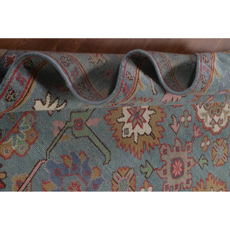 All-Over Oushak Oriental Area Rug Hand-Knotted Wool Carpet - 8'2"x 9'10"