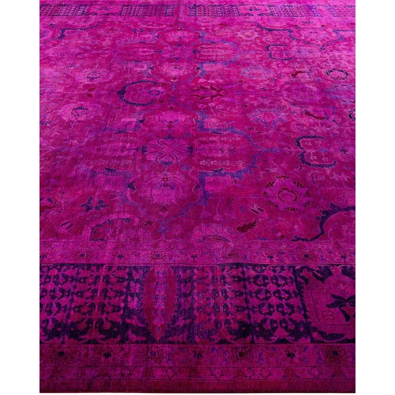 Contemporary Overdyed Wool Hand Knotted Area Rug - 10' 0" x 13' 10"