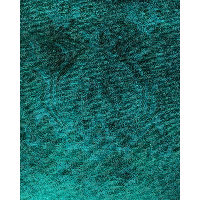 Contemporary Overdyed Wool Hand Knotted Area Rug - 9' 2" x 12' 2"