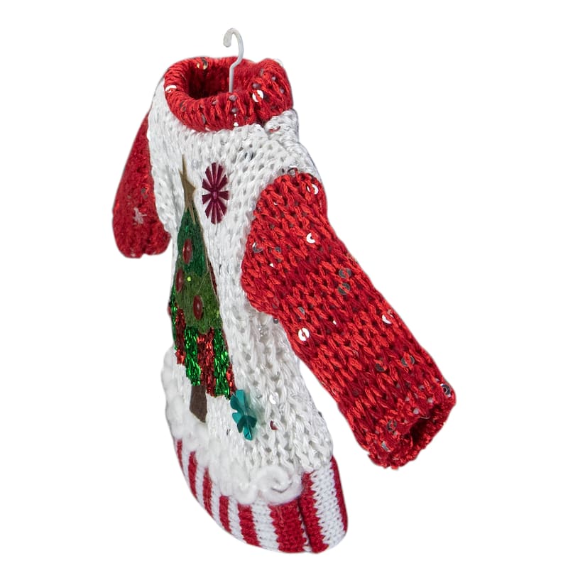 8" Knitted Ugly Sweater with Hanger Christmas Tree Ornament