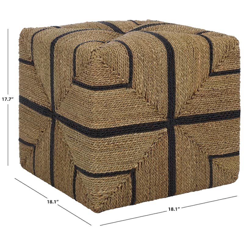 SAFAVIEH Couture Liatasha Woven Seagrass Ottoman