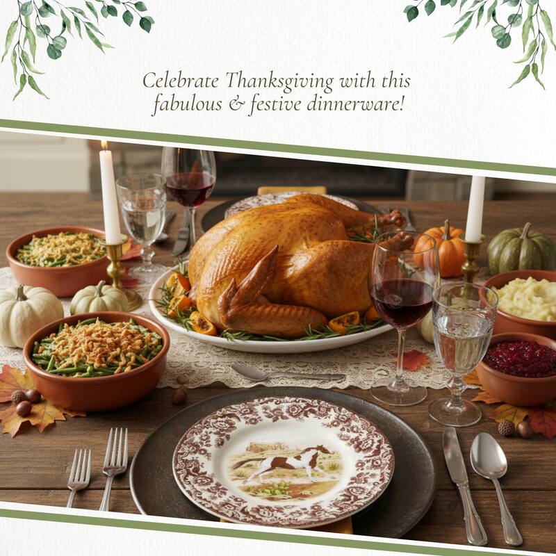 Spode Woodland Horse Motif Salad Plate - 8x8