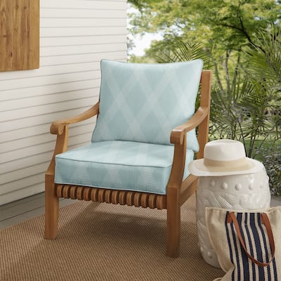 Sorra Home Outdura Vivaldi Indoor/Outdoor Corded Deep Seating Pillow and Cushion Chair Set