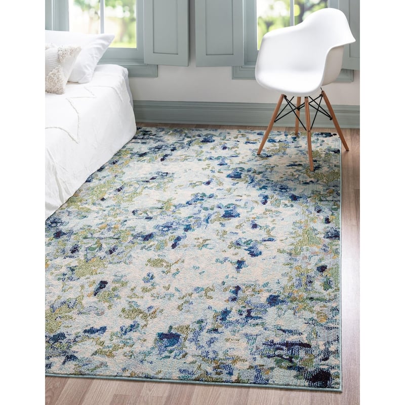 Contemporary Visby Collection Area Rug - Light Blue - 4'x6'