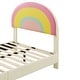preview thumbnail 9 of 17, Twin Size Platform Bed with Rainbow Shaped Headboard and LED Light Strips