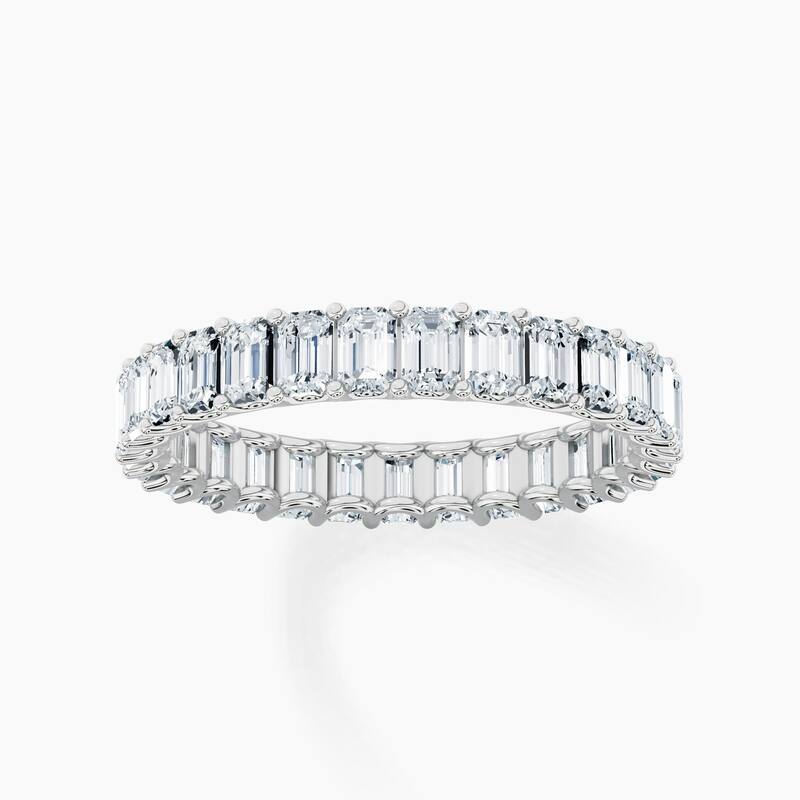 Auriya 14k Gold Emerald North-South Lab Grown Diamond Eternity Band 2.90 - 12.75 ct. tw. (F-G, VS)